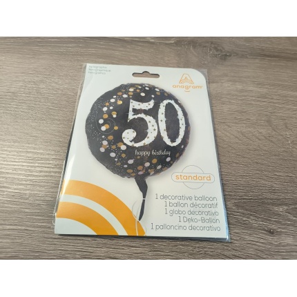 50th birthday helium balloon