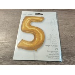 Gold X-Large Number 5 Foil Balloon Roodepoort