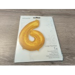 Gold X-Large Number 6 Foil Balloon Roodepoort