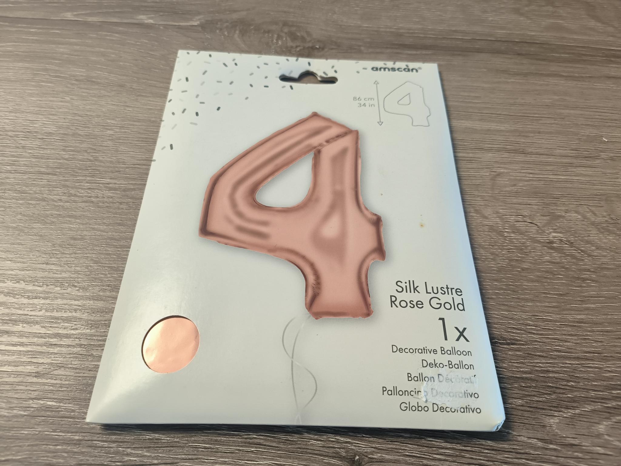 Rose Gold XLarge number 4 Rose Gold X-Large Number 4 Foil Balloon Roodepoort