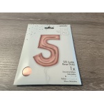 Rose Gold X-Large Number 5 Foil Balloon Roodepoort