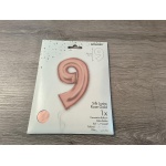 Rose Gold Number 9 Helium Balloon