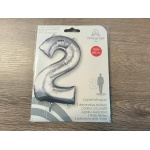 Silver X-Large Number 2 Foil Balloon Roodepoort