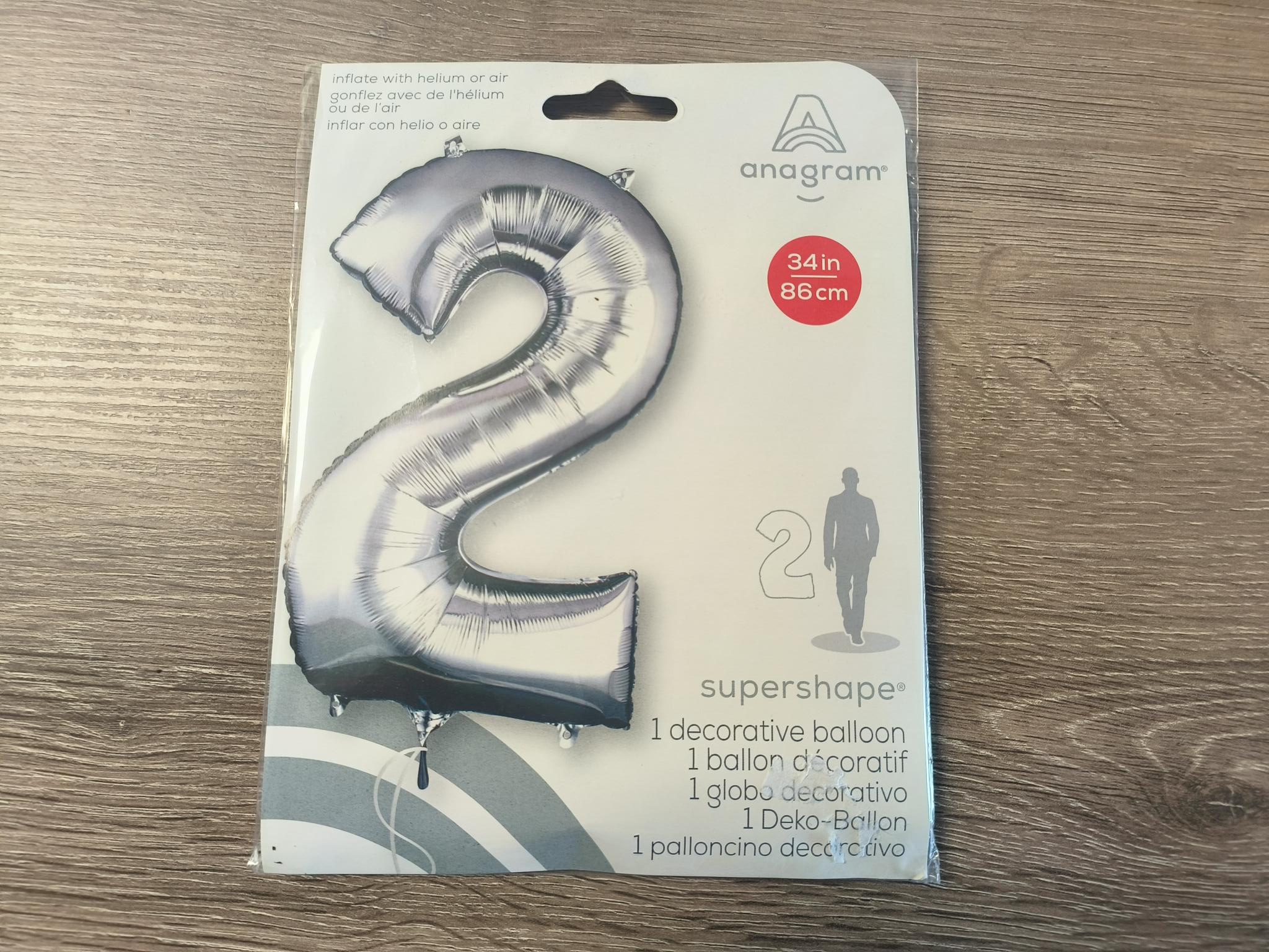 Silver Xlarge number 2 Silver X-Large Number 2 Foil Balloon Roodepoort